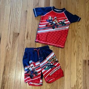 Mario Kart Kids' Red and Blue swimsuit